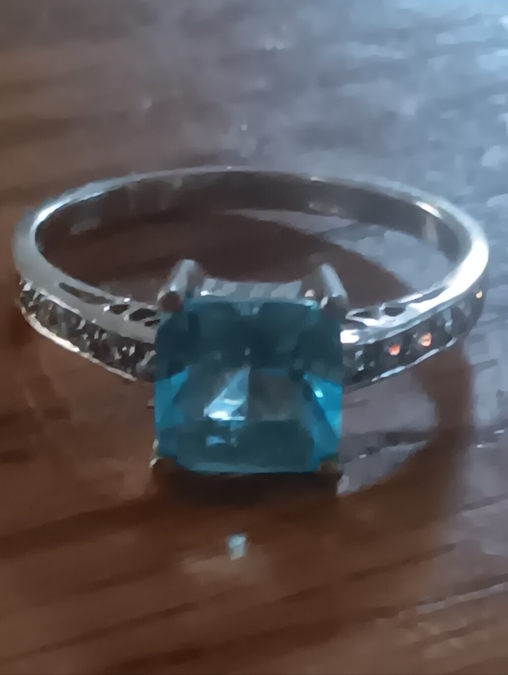 Vintage 925 & 4.2ct. Real Aquamarine Ring - Picture 12 of 16